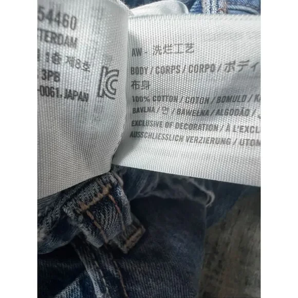 Hollister Distressed Medium Blue Wash Ultra High Rise Baggy Jeans 00R / 24R - Picture 4 of 6